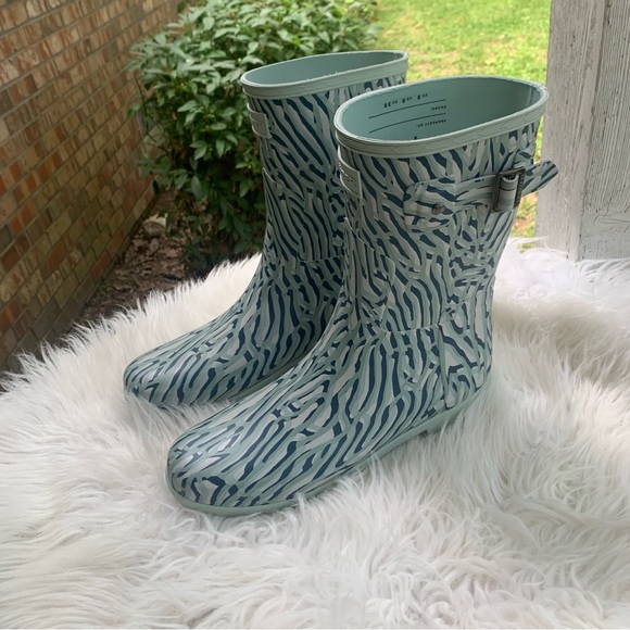 Hunter Shoes - Hunter Sea Spray Patterned Short Rubber Boots